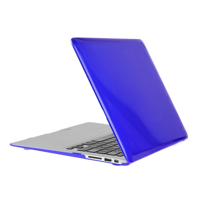 ENKAY for Macbook Air 13.3 inch (US Version) / A1369 / A1466 Hat-Prince 3 in 1 Crystal Hard Shell Plastic Protective Case with Keyboard Guard & Port Dust Plug(Dark Blue)