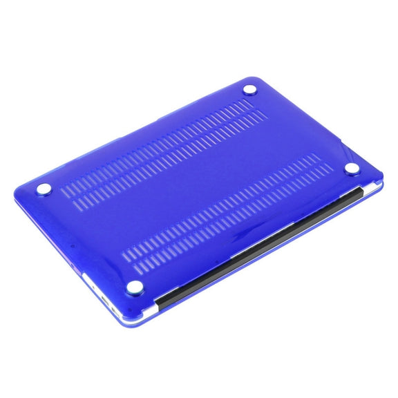 ENKAY for Macbook Air 13.3 inch (US Version) / A1369 / A1466 Hat-Prince 3 in 1 Crystal Hard Shell Plastic Protective Case with Keyboard Guard & Port Dust Plug(Dark Blue)