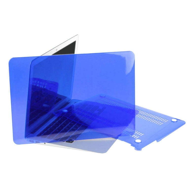 ENKAY for Macbook Air 13.3 inch (US Version) / A1369 / A1466 Hat-Prince 3 in 1 Crystal Hard Shell Plastic Protective Case with Keyboard Guard & Port Dust Plug(Dark Blue)