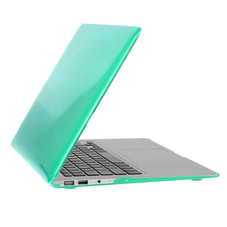 ENKAY for Macbook Air 13.3 inch (US Version) / A1369 / A1466 Hat-Prince 3 in 1 Crystal Hard Shell Plastic Protective Case with Keyboard Guard & Port Dust Plug(Green)
