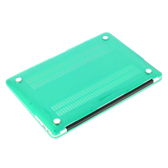 ENKAY for Macbook Air 13.3 inch (US Version) / A1369 / A1466 Hat-Prince 3 in 1 Crystal Hard Shell Plastic Protective Case with Keyboard Guard & Port Dust Plug(Green)