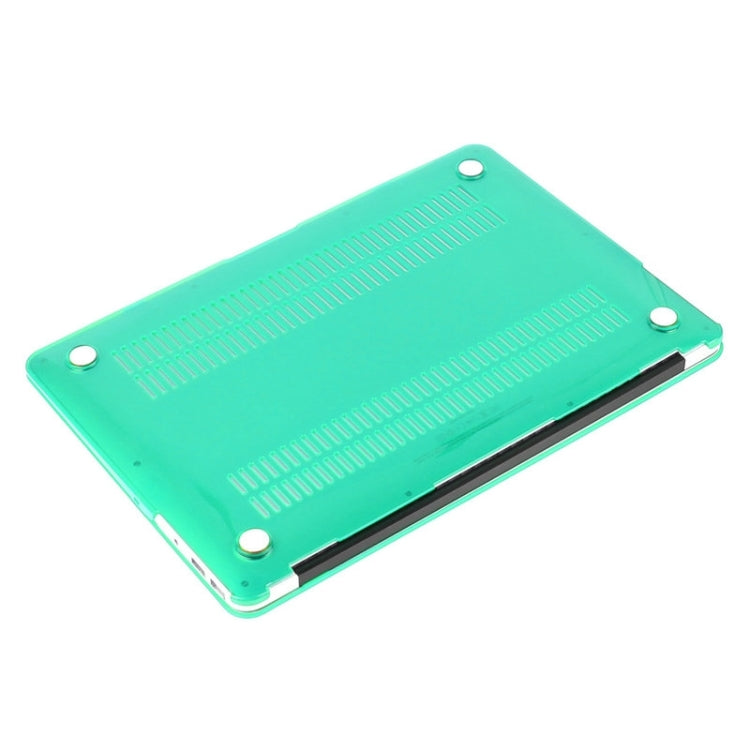 ENKAY for Macbook Air 13.3 inch (US Version) / A1369 / A1466 Hat-Prince 3 in 1 Crystal Hard Shell Plastic Protective Case with Keyboard Guard & Port Dust Plug(Green)