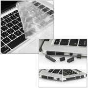 ENKAY for Macbook Air 13.3 inch (US Version) / A1369 / A1466 Hat-Prince 3 in 1 Crystal Hard Shell Plastic Protective Case with Keyboard Guard & Port Dust Plug(Green)