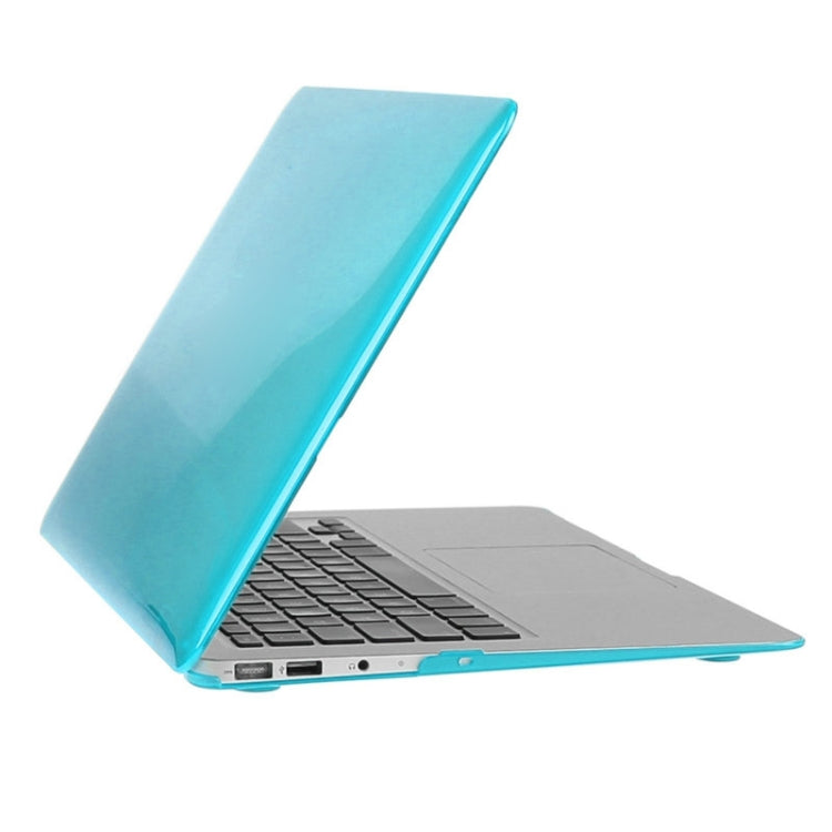 ENKAY for Macbook Air 13.3 inch (US Version) / A1369 / A1466 Hat-Prince 3 in 1 Crystal Hard Shell Plastic Protective Case with Keyboard Guard & Port Dust Plug(Blue)