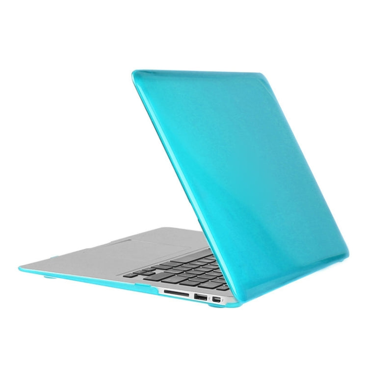 ENKAY for Macbook Air 13.3 inch (US Version) / A1369 / A1466 Hat-Prince 3 in 1 Crystal Hard Shell Plastic Protective Case with Keyboard Guard & Port Dust Plug(Blue)