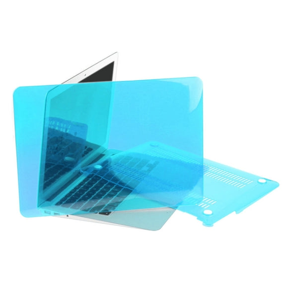 ENKAY for Macbook Air 13.3 inch (US Version) / A1369 / A1466 Hat-Prince 3 in 1 Crystal Hard Shell Plastic Protective Case with Keyboard Guard & Port Dust Plug(Blue)