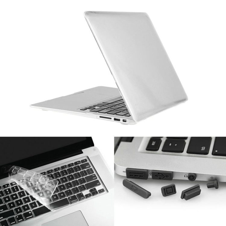 ENKAY for Macbook Air 13.3 inch (US Version) / A1369 / A1466 Hat-Prince 3 in 1 Crystal Hard Shell Plastic Protective Case with Keyboard Guard & Port Dust Plug(White) - free shipping - PMC Jewellery - Order now!