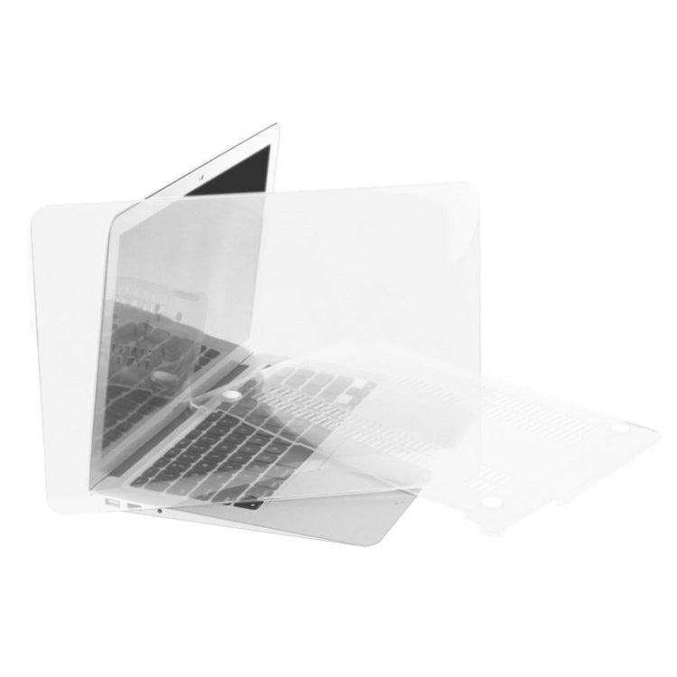 ENKAY for Macbook Air 13.3 inch (US Version) / A1369 / A1466 Hat-Prince 3 in 1 Crystal Hard Shell Plastic Protective Case with Keyboard Guard & Port Dust Plug(White)