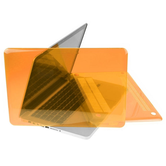 ENKAY for Macbook Pro 13.3 inch (US Version) / A1278 Hat-Prince 3 in 1 Crystal Hard Shell Plastic Protective Case with Keyboard Guard & Port Dust Plug(Orange)