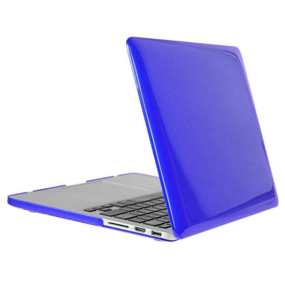 ENKAY for Macbook Pro Retina 13.3 inch (US Version) / A1425 / A1502 Hat-Prince 3 in 1 Crystal Hard Shell Plastic Protective Case with Keyboard Guard & Port Dust Plug(Dark Blue)