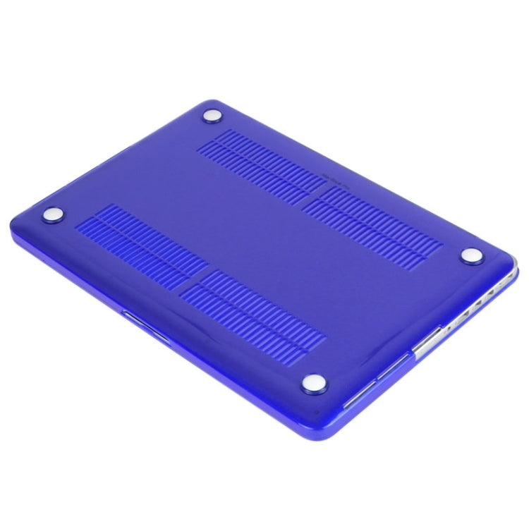 ENKAY for Macbook Pro Retina 13.3 inch (US Version) / A1425 / A1502 Hat-Prince 3 in 1 Crystal Hard Shell Plastic Protective Case with Keyboard Guard & Port Dust Plug(Dark Blue)