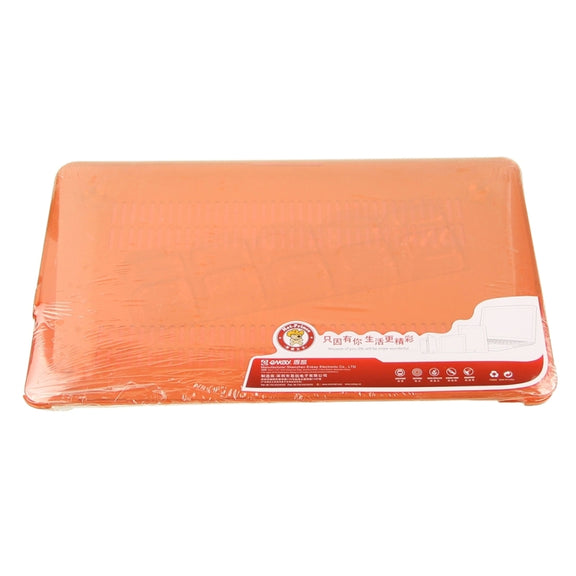 ENKAY for Macbook Pro Retina 13.3 inch (US Version) / A1425 / A1502 Hat-Prince 3 in 1 Crystal Hard Shell Plastic Protective Case with Keyboard Guard & Port Dust Plug(Orange)