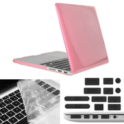 ENKAY for Macbook Pro Retina 13.3 inch (US Version) / A1425 / A1502 Hat-Prince 3 in 1 Crystal Hard Shell Plastic Protective Case with Keyboard Guard & Port Dust Plug(Pink)