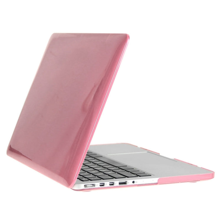 ENKAY for Macbook Pro Retina 13.3 inch (US Version) / A1425 / A1502 Hat-Prince 3 in 1 Crystal Hard Shell Plastic Protective Case with Keyboard Guard & Port Dust Plug(Pink)