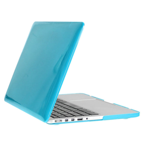 ENKAY for Macbook Pro Retina 13.3 inch (US Version) / A1425 / A1502 Hat-Prince 3 in 1 Crystal Hard Shell Plastic Protective Case with Keyboard Guard & Port Dust Plug(Blue)