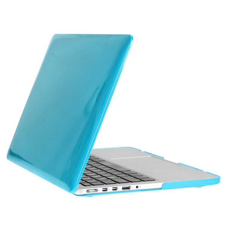 ENKAY for Macbook Pro Retina 13.3 inch (US Version) / A1425 / A1502 Hat-Prince 3 in 1 Crystal Hard Shell Plastic Protective Case with Keyboard Guard & Port Dust Plug(Blue)