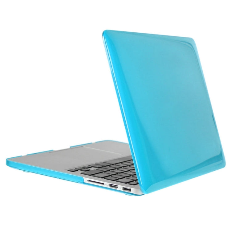 ENKAY for Macbook Pro Retina 13.3 inch (US Version) / A1425 / A1502 Hat-Prince 3 in 1 Crystal Hard Shell Plastic Protective Case with Keyboard Guard & Port Dust Plug(Blue)