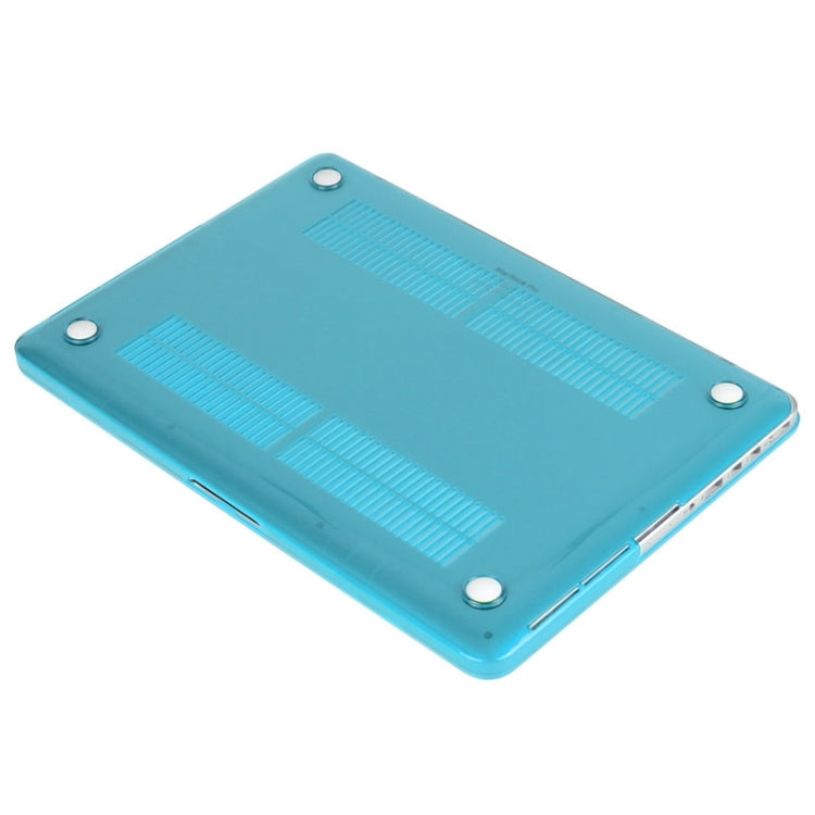 ENKAY for Macbook Pro Retina 13.3 inch (US Version) / A1425 / A1502 Hat-Prince 3 in 1 Crystal Hard Shell Plastic Protective Case with Keyboard Guard & Port Dust Plug(Blue)