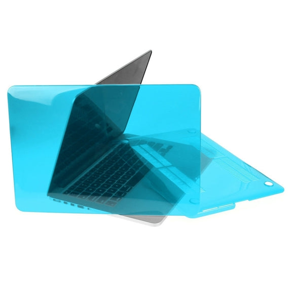 ENKAY for Macbook Pro Retina 13.3 inch (US Version) / A1425 / A1502 Hat-Prince 3 in 1 Crystal Hard Shell Plastic Protective Case with Keyboard Guard & Port Dust Plug(Blue)