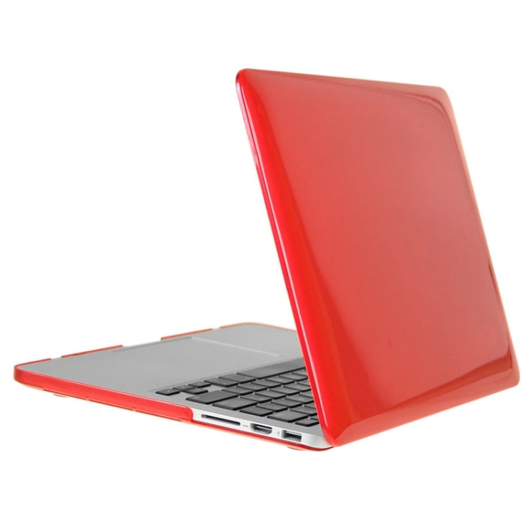 ENKAY for Macbook Pro Retina 13.3 inch (US Version) / A1425 / A1502 Hat-Prince 3 in 1 Crystal Hard Shell Plastic Protective Case with Keyboard Guard & Port Dust Plug(Red)