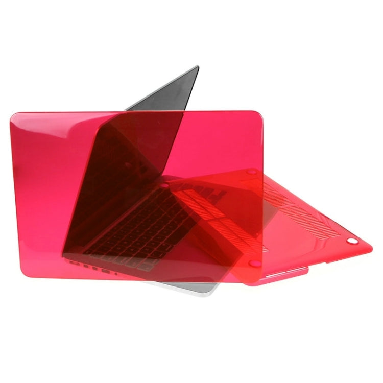 ENKAY for Macbook Pro Retina 13.3 inch (US Version) / A1425 / A1502 Hat-Prince 3 in 1 Crystal Hard Shell Plastic Protective Case with Keyboard Guard & Port Dust Plug(Red)