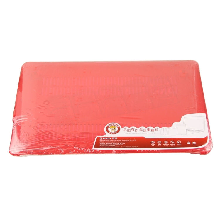 ENKAY for Macbook Pro Retina 13.3 inch (US Version) / A1425 / A1502 Hat-Prince 3 in 1 Crystal Hard Shell Plastic Protective Case with Keyboard Guard & Port Dust Plug(Red)