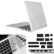 ENKAY for Macbook Pro Retina 13.3 inch (US Version) / A1425 / A1502 Hat-Prince 3 in 1 Crystal Hard Shell Plastic Protective Case with Keyboard Guard & Port Dust Plug(White) - MacBook Pro Cases by ENKAY | Online Shopping South Africa | PMC Jewellery | Buy Now Pay Later Mobicred