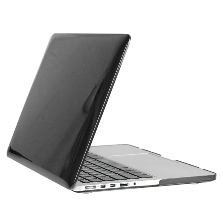 ENKAY for Macbook Pro Retina 15.4 inch (US Version) / A1398 Hat-Prince 3 in 1 Crystal Hard Shell Plastic Protective Case with Keyboard Guard & Port Dust Plug(Black)