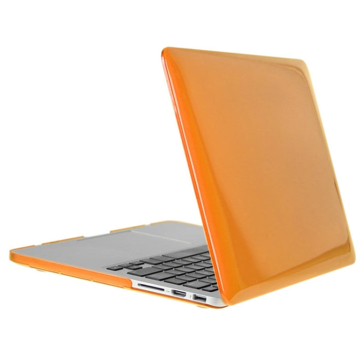 ENKAY for Macbook Pro Retina 15.4 inch (US Version) / A1398 Hat-Prince 3 in 1 Crystal Hard Shell Plastic Protective Case with Keyboard Guard & Port Dust Plug(Orange) - free shipping - PMC Jewellery - Order now!