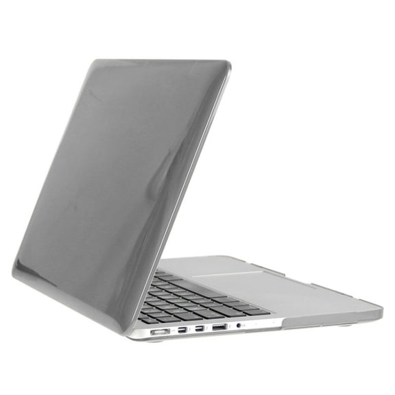 ENKAY for Macbook Pro Retina 15.4 inch (US Version) / A1398 Hat-Prince 3 in 1 Crystal Hard Shell Plastic Protective Case with Keyboard Guard & Port Dust Plug(Grey)