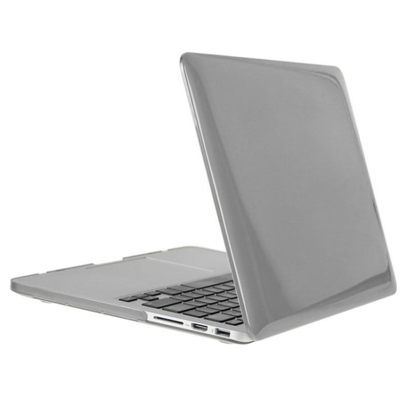ENKAY for Macbook Pro Retina 15.4 inch (US Version) / A1398 Hat-Prince 3 in 1 Crystal Hard Shell Plastic Protective Case with Keyboard Guard & Port Dust Plug(Grey)
