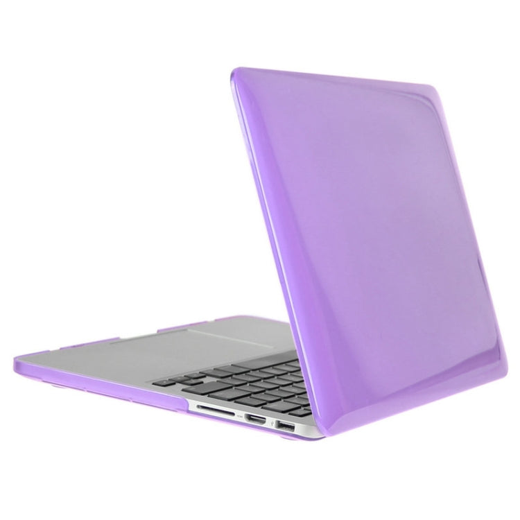 ENKAY for Macbook Pro Retina 15.4 inch (US Version) / A1398 Hat-Prince 3 in 1 Crystal Hard Shell Plastic Protective Case with Keyboard Guard & Port Dust Plug(Purple)