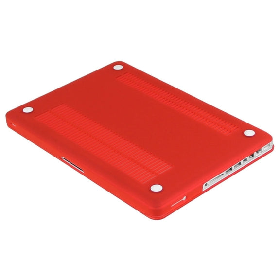 ENKAY for Macbook Pro 13.3 inch (US Version) / A1278 Hat-Prince 3 in 1 Frosted Hard Shell Plastic Protective Case with Keyboard Guard & Port Dust Plug(Red)