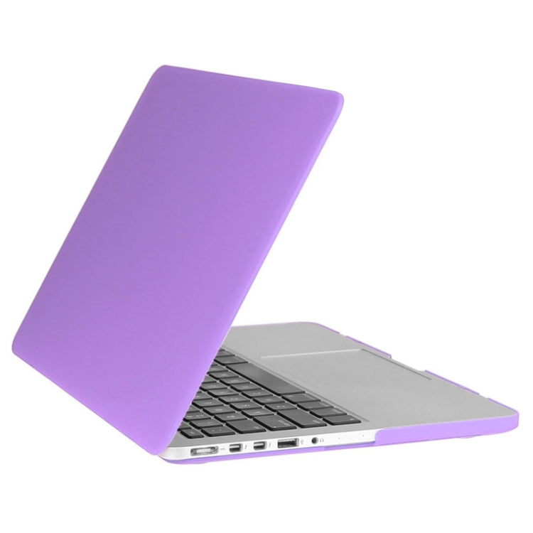 ENKAY for Macbook Pro Retina 13.3 inch (US Version) / A1425 / A1502 Hat-Prince 3 in 1 Frosted Hard Shell Plastic Protective Case with Keyboard Guard & Port Dust Plug(Purple)