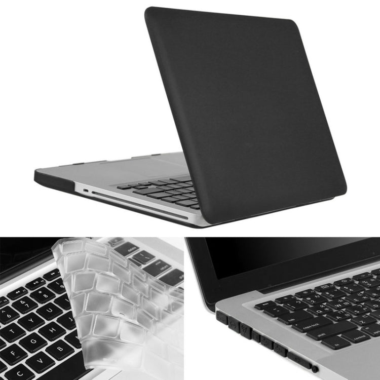 ENKAY for Macbook Pro 15.4 inch (US Version) / A1286 Hat-Prince 3 in 1 Frosted Hard Shell Plastic Protective Case with Keyboard Guard & Port Dust Plug(Black) - free shipping - PMC Jewellery - Order now!