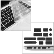 ENKAY for Macbook Pro Retina 15.4 inch (US Version) / A1398 Hat-Prince 3 in 1 Frosted Hard Shell Plastic Protective Case with Keyboard Guard & Port Dust Plug(Grey)