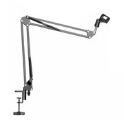 NB-35 Adjustable Table Mount Recording Microphone Suspension Arm Stand Clip Holder, For Studio Recording, Live Broadcast, Live Show, KTV, etc.(Black)