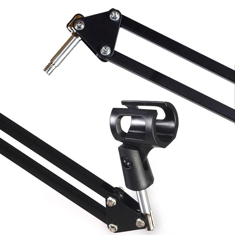 NB-35 Adjustable Table Mount Recording Microphone Suspension Arm Stand Clip Holder, For Studio Recording, Live Broadcast, Live Show, KTV, etc.(Black)