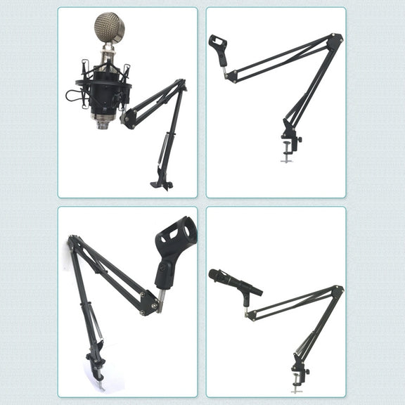 NB-35 Adjustable Table Mount Recording Microphone Suspension Arm Stand Clip Holder, For Studio Recording, Live Broadcast, Live Show, KTV, etc.(Black)