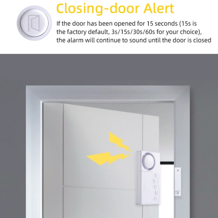 4 in 1 Door Magnet Refrigerator Delayed Door Closing Bell Anti-theft Alarm (3V) - Door Window Alarm by PMC Jewellery | Online Shopping South Africa | PMC Jewellery | Buy Now Pay Later Mobicred