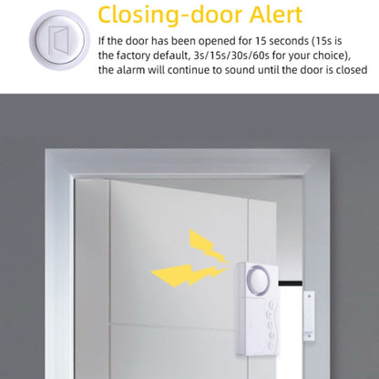 4 in 1 Door Magnet Refrigerator Delayed Door Closing Bell Anti-theft Alarm (3V) - Door Window Alarm by PMC Jewellery | Online Shopping South Africa | PMC Jewellery | Buy Now Pay Later Mobicred