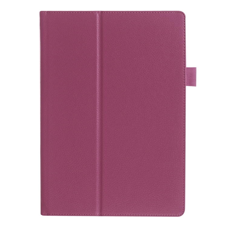 Litchi Texture Horizontal Flip Solid Color Leather Case with Holder for Lenovo TAB 2 A10-30 X30F & TAB 2 A10-70F, 10.1 inch(Purple) - Lenovo by PMC TechLife | Online Shopping South Africa | PMC TechLife