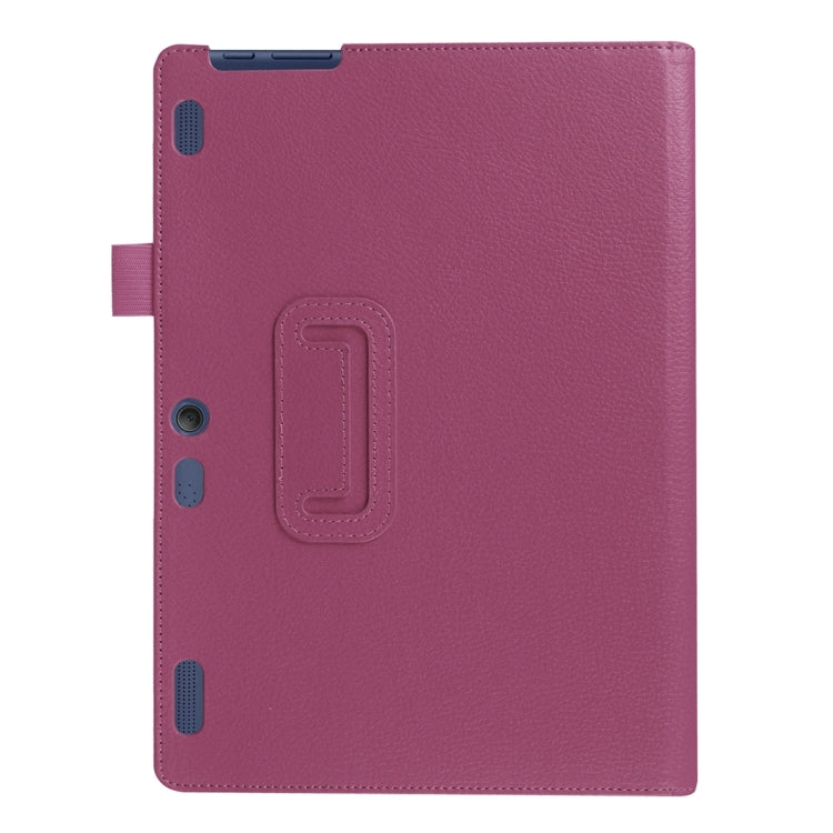 Litchi Texture Horizontal Flip Solid Color Leather Case with Holder for Lenovo TAB 2 A10-30 X30F & TAB 2 A10-70F, 10.1 inch(Purple) - Lenovo by PMC TechLife | Online Shopping South Africa | PMC TechLife