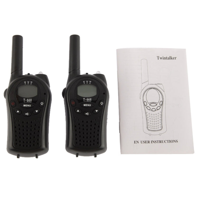 2 PCS T-668 400-470MHz 1.0 inch LCD 8 / 20 / 22CHS Walkie Talkie Set - Handheld Walkie Talkie by PMC TechLife | Online Shopping South Africa | PMC TechLife | Buy Now Pay Later Mobicred