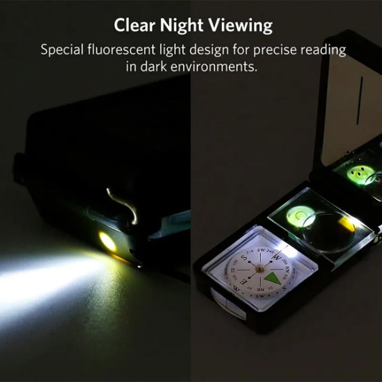 10 in 1 (Thermometer, Hygrometer, LED light, Reflector, Spirit level, Compass, Whistle, Flint, Magnifier, Ruler) Multi-Function Portable Compass - Hiking Meter by PMC TechLife | Online Shopping South Africa | PMC TechLife | Buy Now Pay Later Mobicred