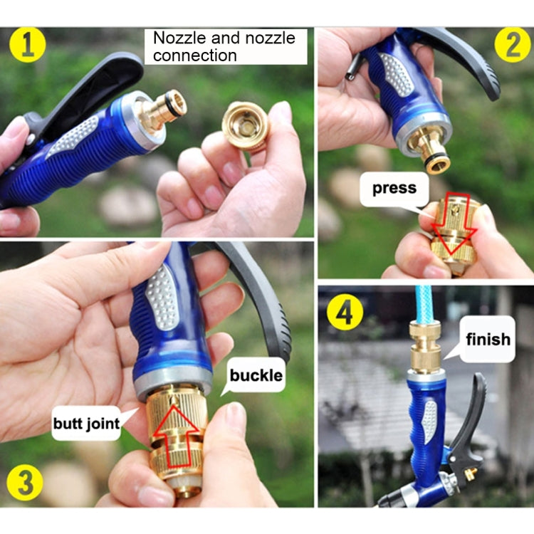 KANEED High Pressure Water Hose Nozzle Copper Water Gun Head for Home Car Washing(Blue) - Car Washer & Accessories by KANEED | Online Shopping South Africa | PMC Jewellery | Buy Now Pay Later Mobicred