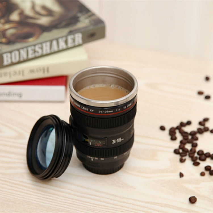 400ML Camera Lens Cup Mug Caniam EF 24-105mm F4 Filter Cup for Coffee Milk Water as Gift(Black) - Vacuum Thermoses & Cups by PMC TechLife | Online Shopping South Africa | PMC TechLife | Buy Now Pay Later Mobicred