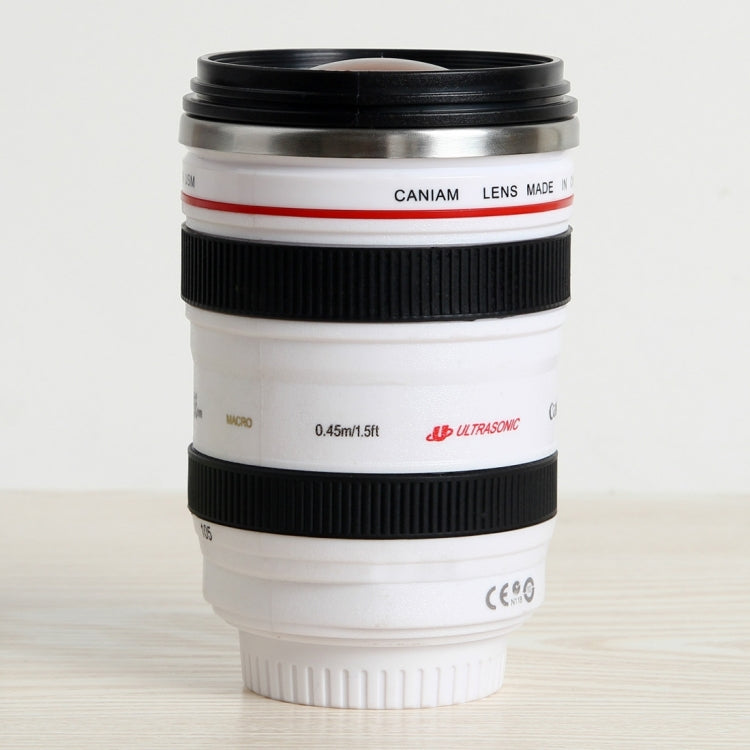 400ML Camera Lens Cup Mug Caniam EF 24-105mm F4 Filter Cup for Coffee Milk Water as Gift(Black)