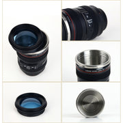 400ML Camera Lens Cup Mug Caniam EF 24-105mm F4 Filter Cup for Coffee Milk Water as Gift(Black)