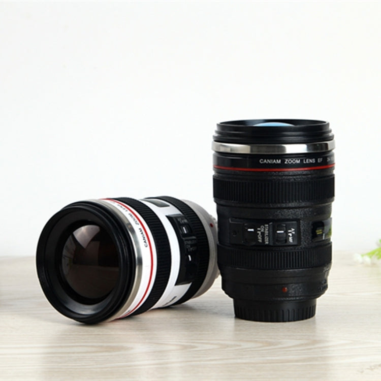 400ML Camera Lens Cup Mug Caniam EF 24-105mm F4 Filter Cup for Coffee Milk Water as Gift(Black)